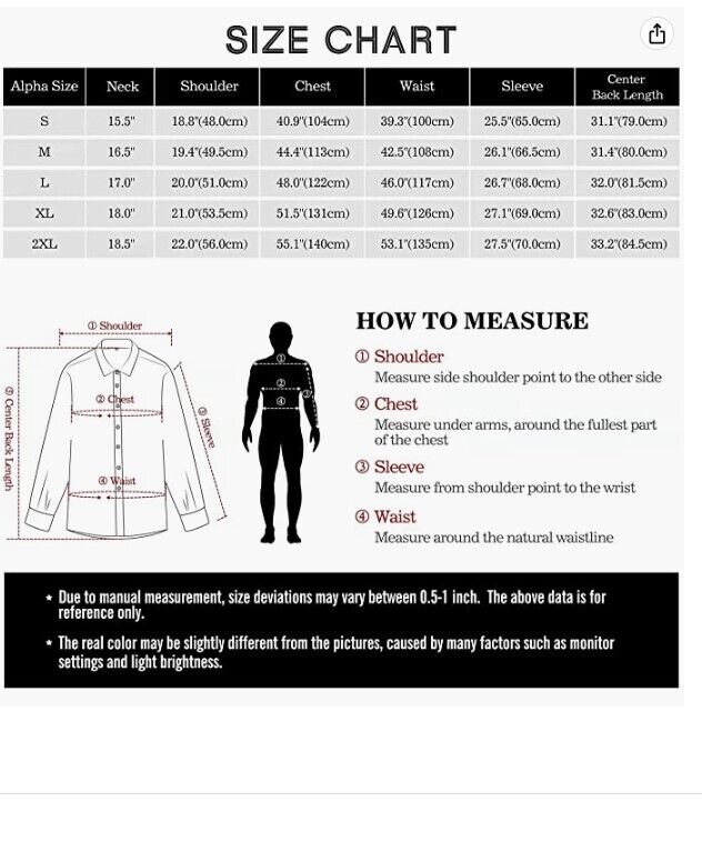 CILIVIO Men's Regular Fit Dress Shirt Long Sleeve Non-Iron Work Casual Shirt Men