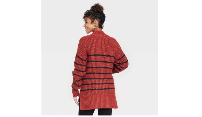 Cozy High Neck Maternity Sweater - Isabel Maternity by Ingrid & Isabel, Orange,M