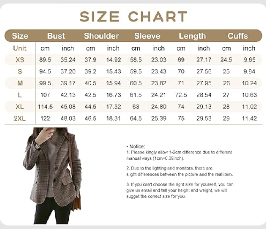 ebossy Women Vintage Nothced Lapel Single Breasted Boyfriend Blazer Suit, Grey M