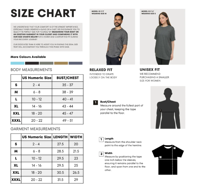 Surgery Recovery Shirt with Left & Right Side Snap Access - Crew Neck, Navy, 3XL