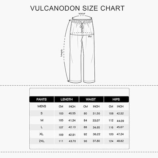 Vulcanodon 2 Pack Men Plush Warm Pajama Pants, Fluffy Soft Fleece Sleep Pants, M