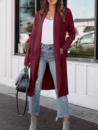 ANRABESS Women's Long Cardigan Fall Fashion Casual Oversized Knit Sweater, XL