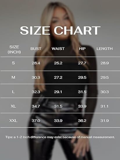 Women's Sexy Mesh Mock Turtle Neck Long Sleeve Ruched Bodysuit - REORIA Black, S