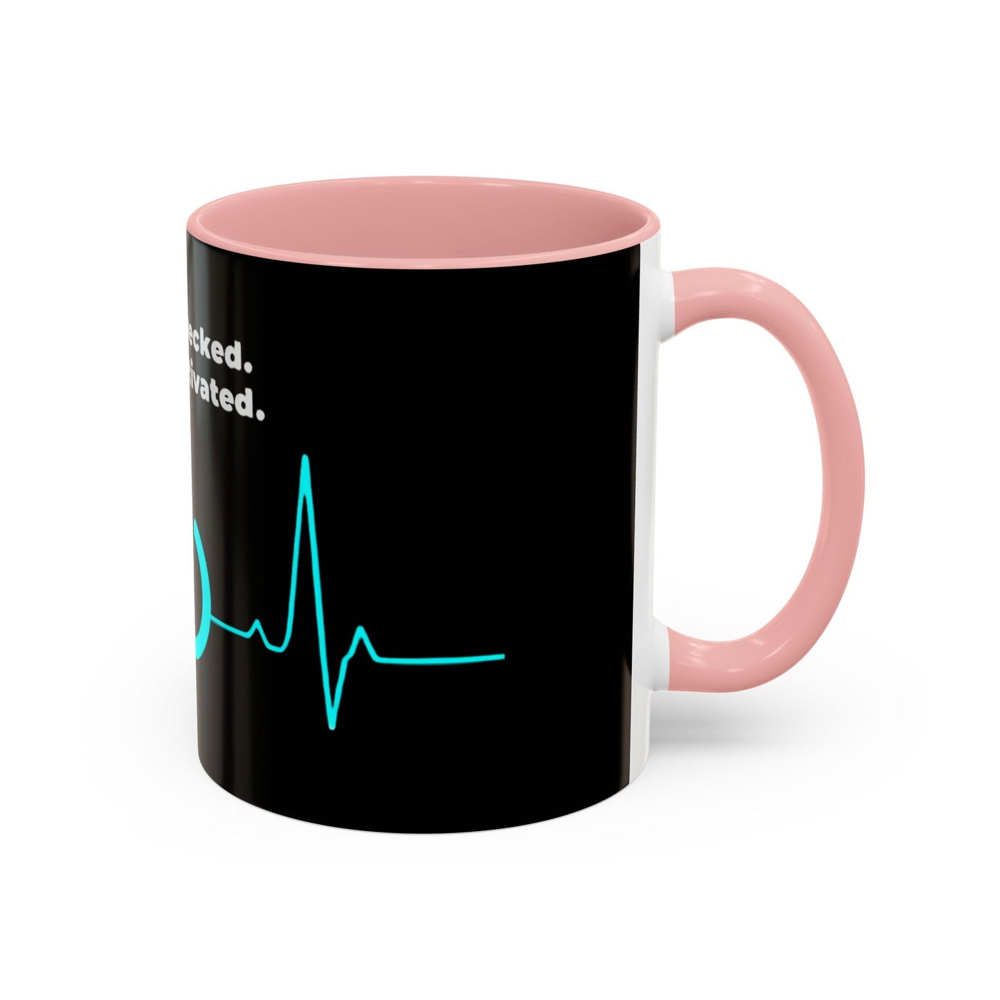Vitals Checked. Mode Activated. Coffee Mug — Medical ECG Power Button Accent Mug (11/15oz)