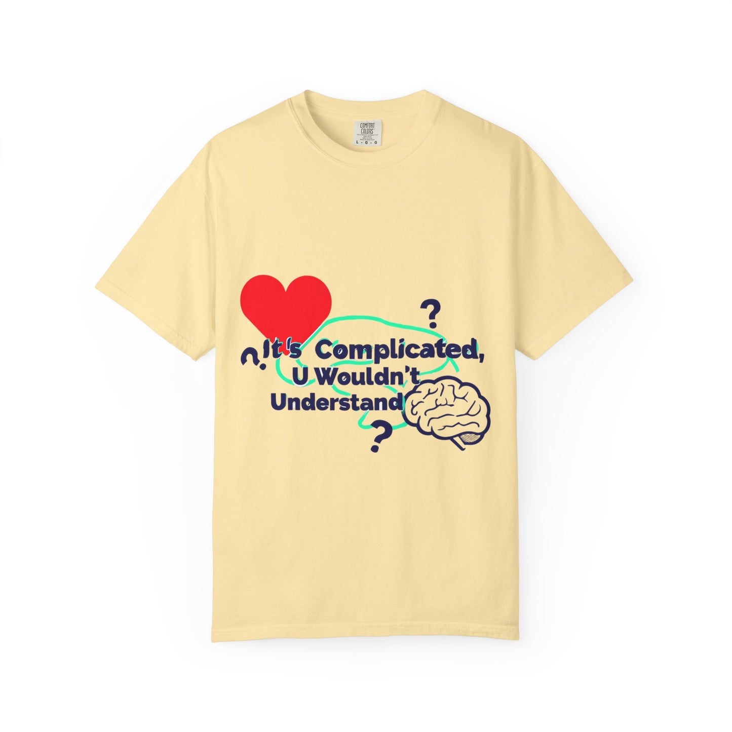 Emotion vs Logic T‑Shirt — “It’s Complicated, U Wouldn’t Understand” Heart & Brain Graphic Tee