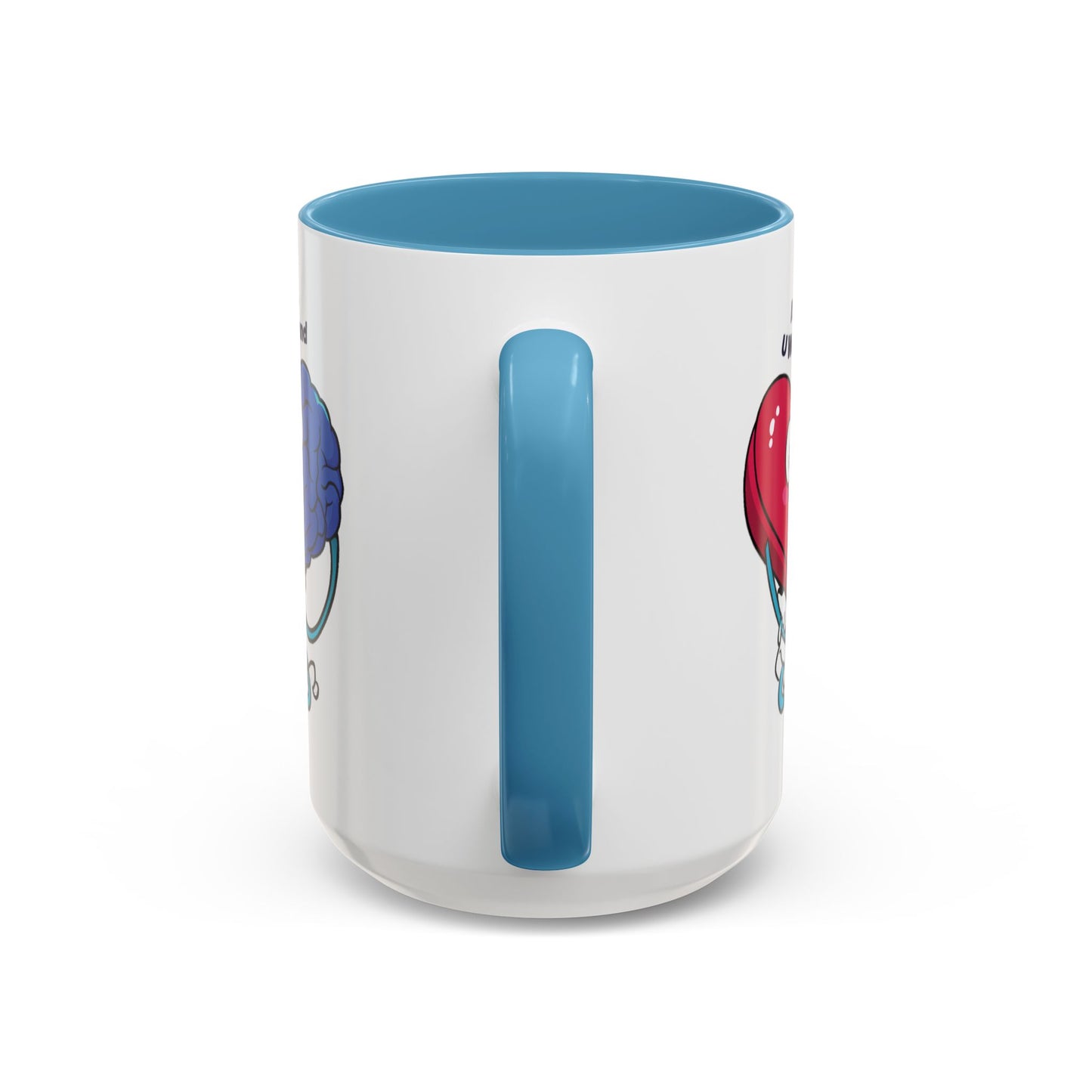 'It's Complicated, U Wouldn't Understand' Heart & Brain Accent Coffee Mug