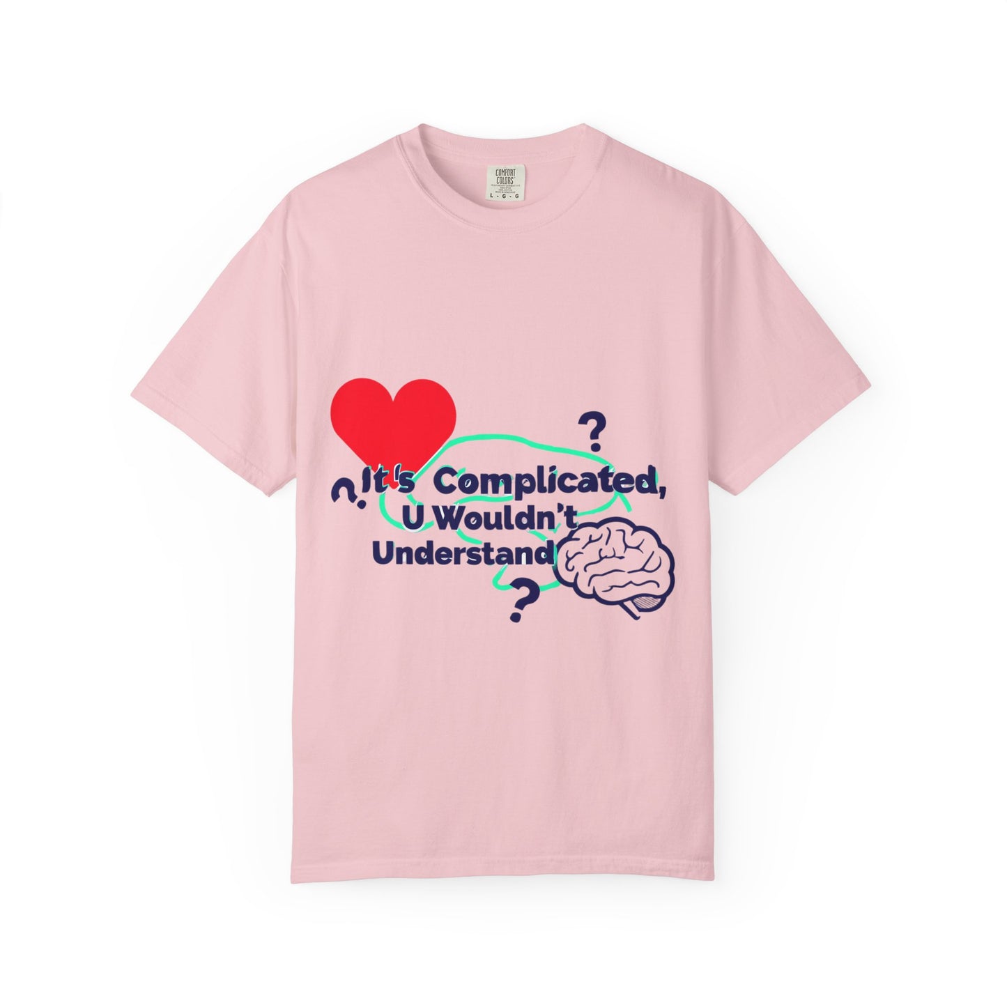 Emotion vs Logic T‑Shirt — “It’s Complicated, U Wouldn’t Understand” Heart & Brain Graphic Tee