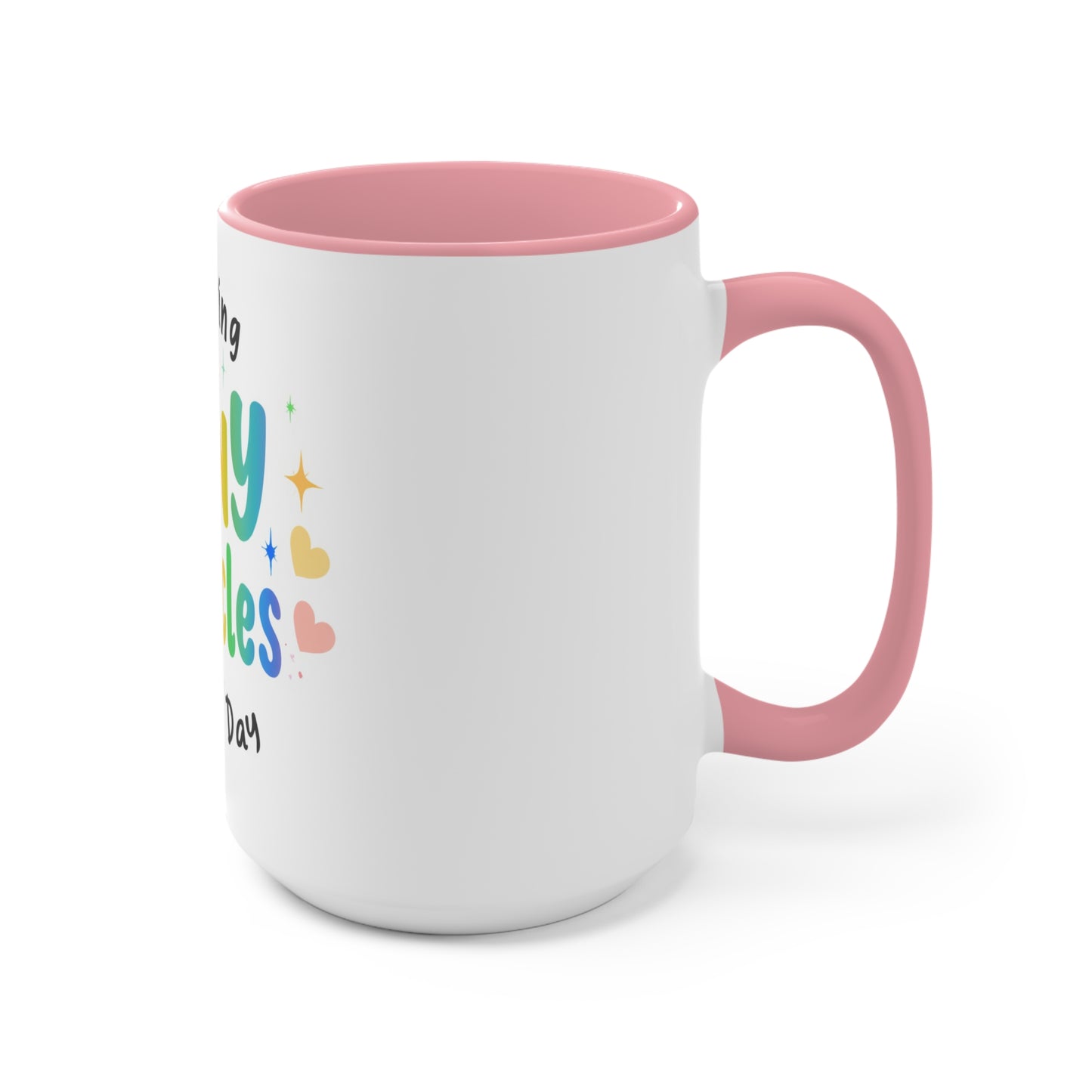 Creating Tiny Miracles Every Day Accent Mug — Inspirational Coffee Cup for Caregivers & Teachers