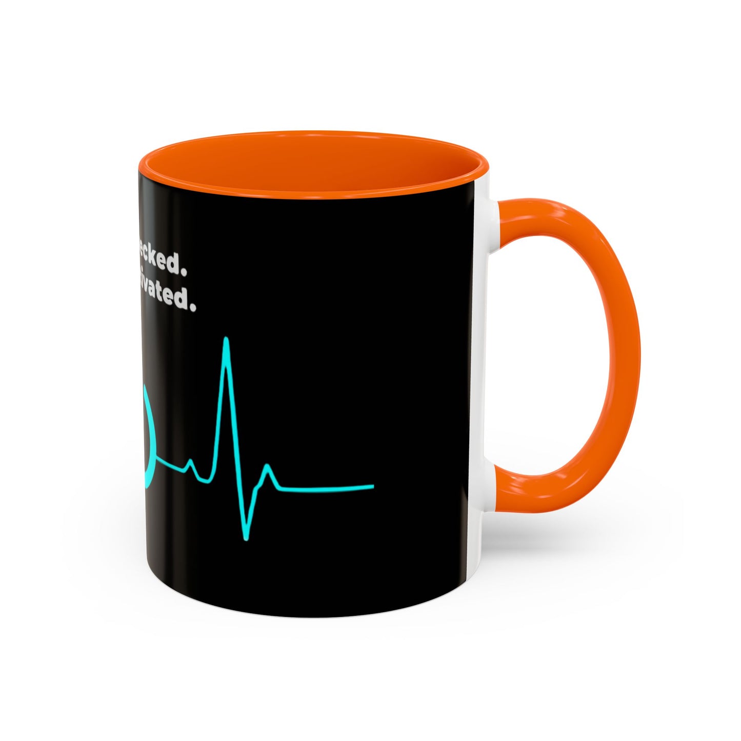 Vitals Checked. Mode Activated. Coffee Mug — Medical ECG Power Button Accent Mug (11/15oz)