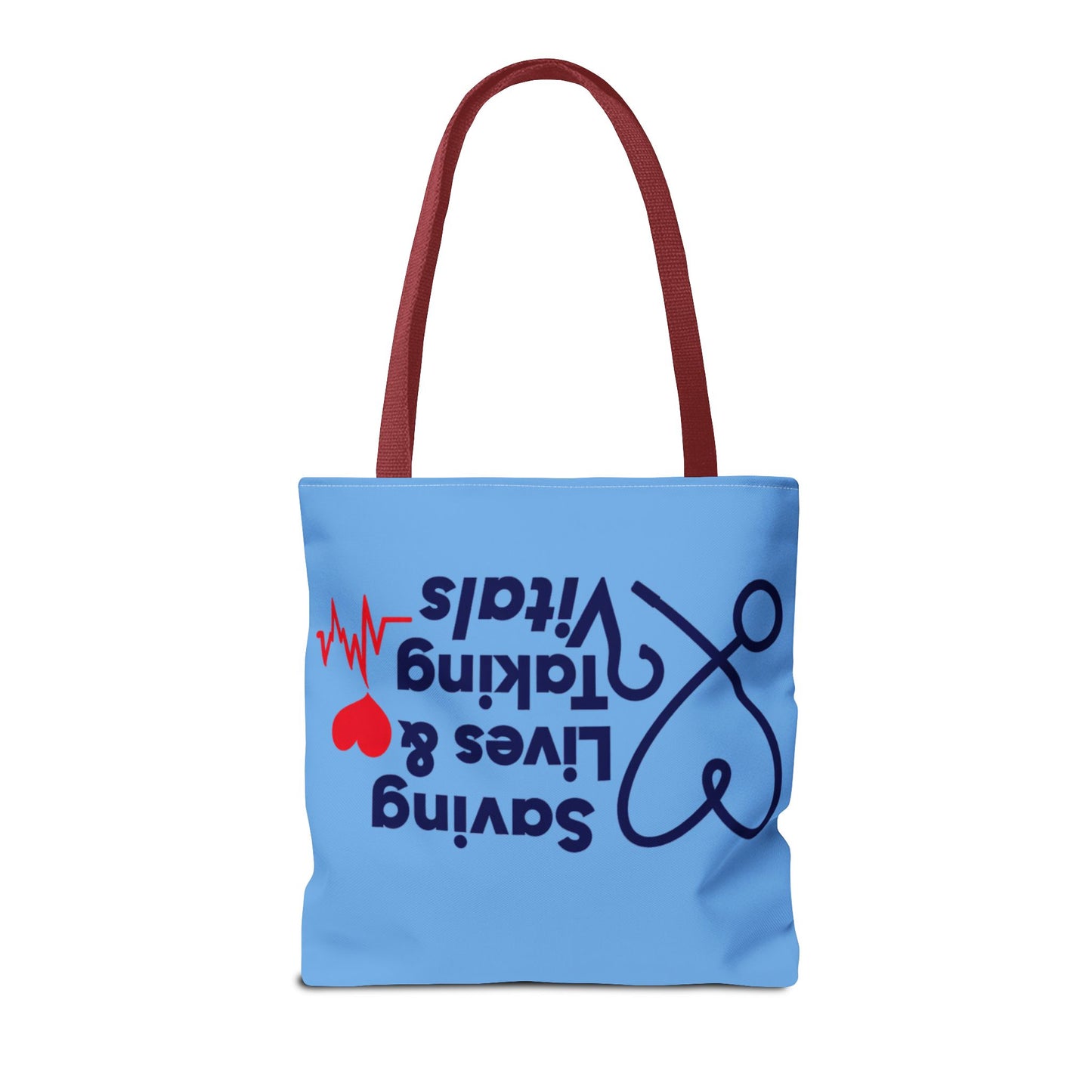 Tote — "Saving Lives & Taking Vitals" Medical Nurse Stethoscope Tote Bag