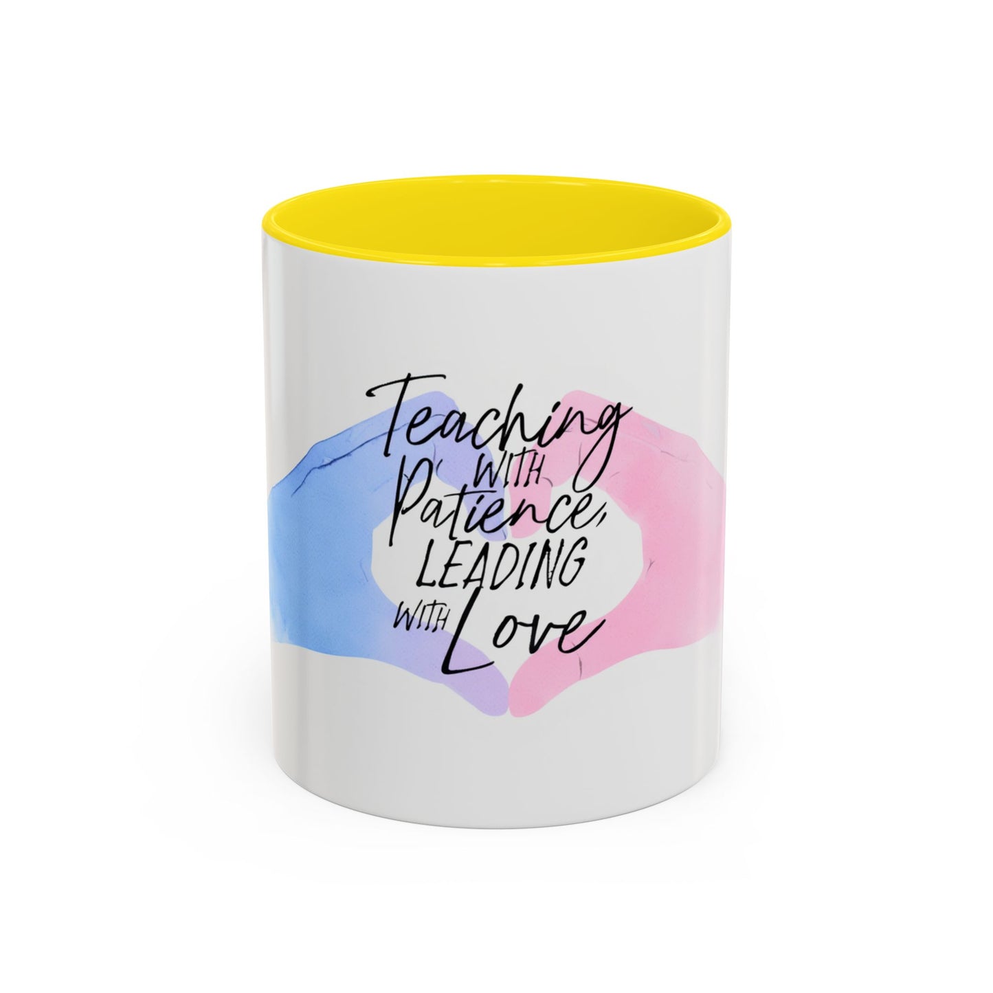 Teaching With Patience, Leading With Love Accent Coffee Mug