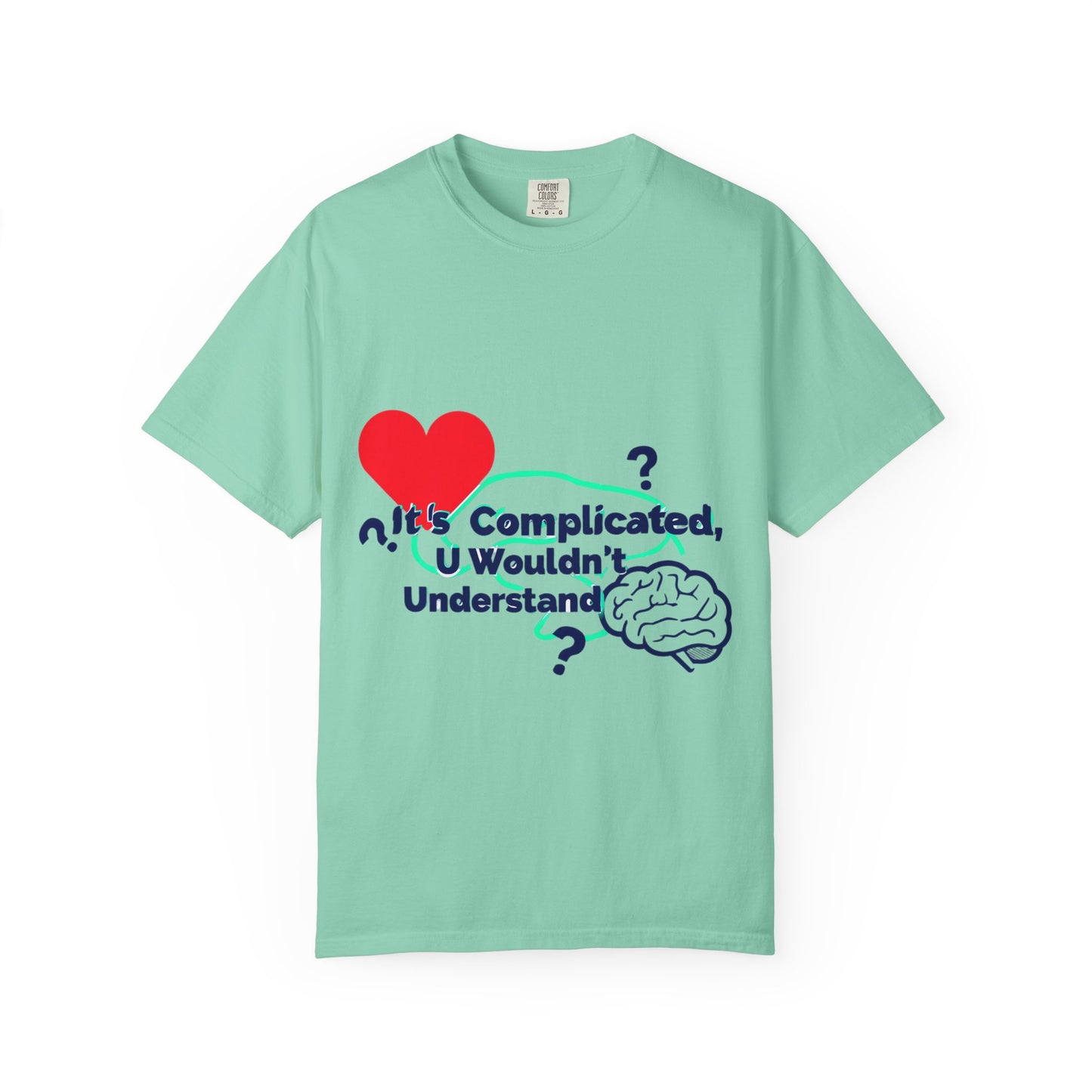 Emotion vs Logic T‑Shirt — “It’s Complicated, U Wouldn’t Understand” Heart & Brain Graphic Tee