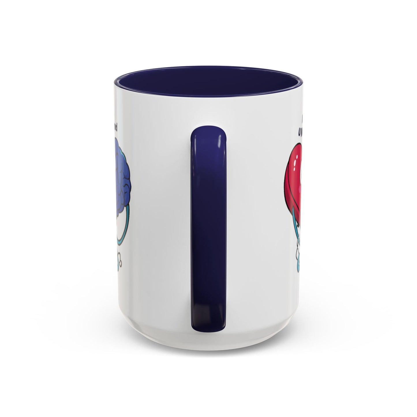 'It's Complicated, U Wouldn't Understand' Heart & Brain Accent Coffee Mug
