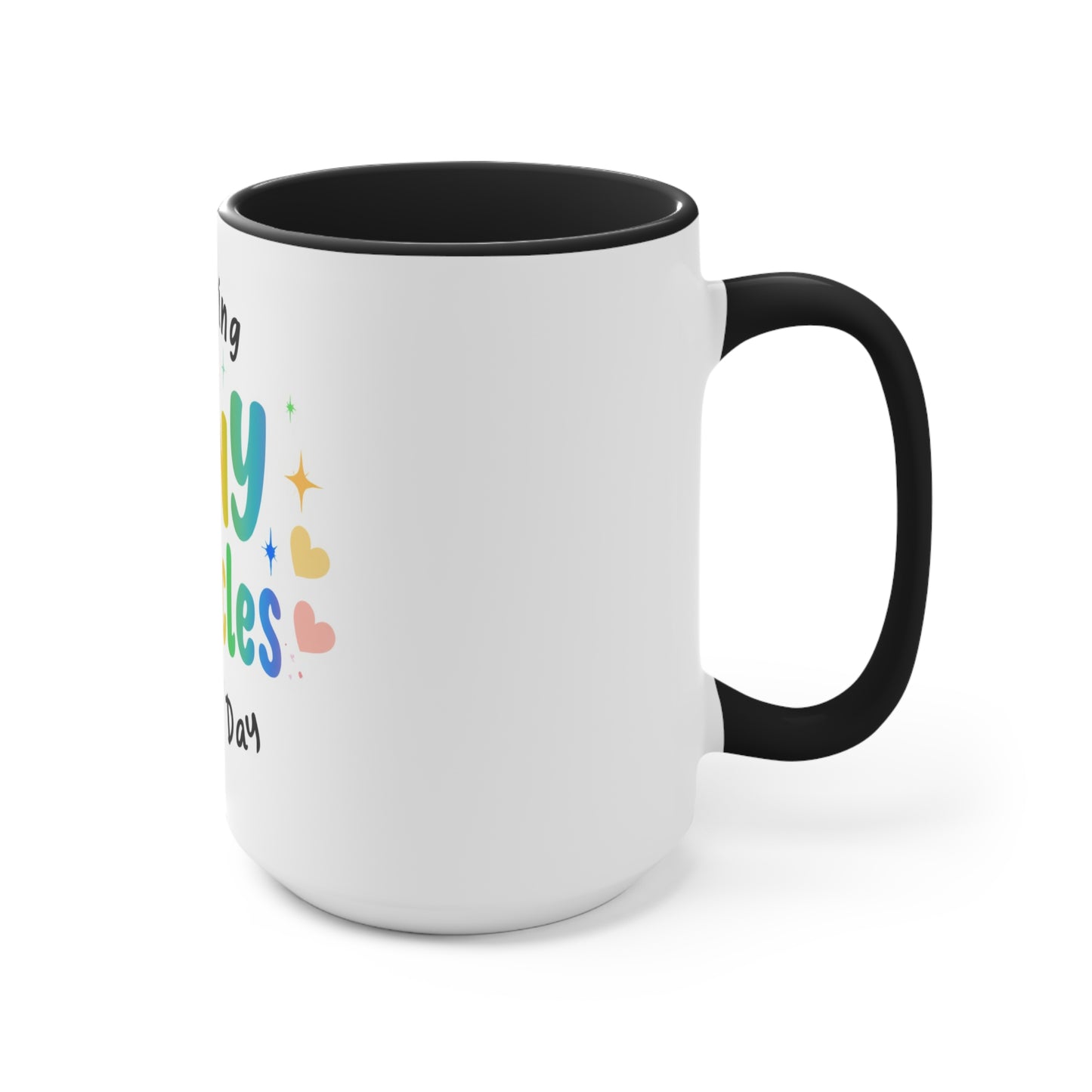 Creating Tiny Miracles Every Day Accent Mug — Inspirational Coffee Cup for Caregivers & Teachers