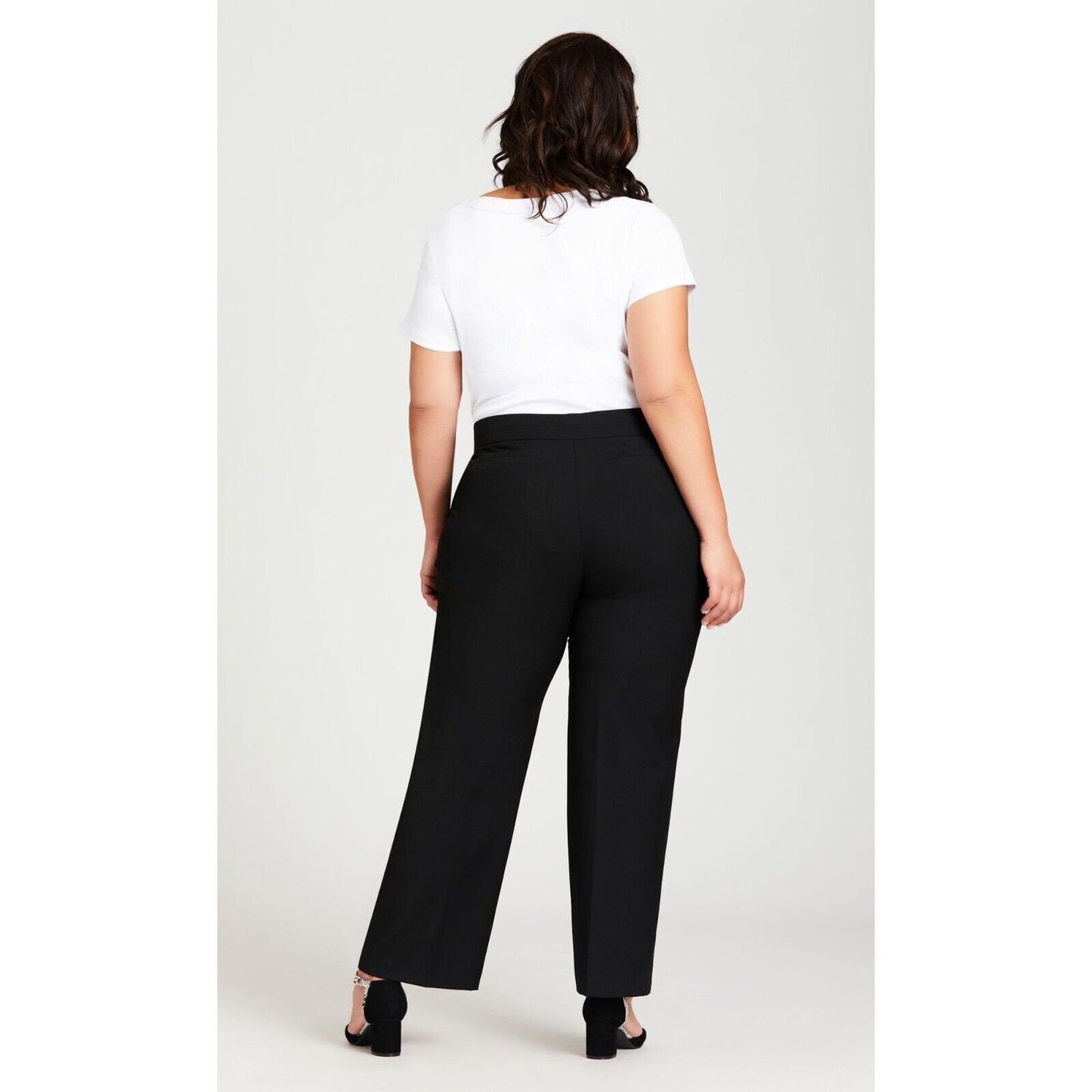 Avenue Women's Plus Size Super Stretch Trousers Pants Black US SZ30