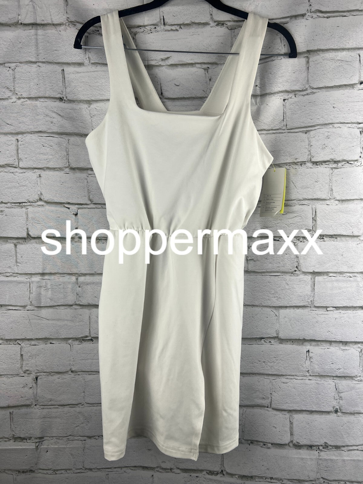 Women's Side-Slit Active Dress side pocket built in brief All in Motion White L
