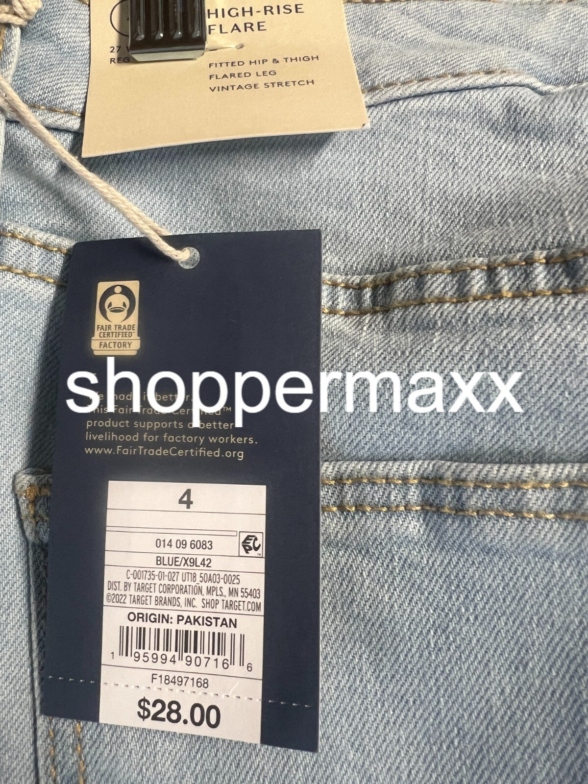 Women's High-Rise Flare Jeans - Universal Thread, Light Blue, SIZE 4