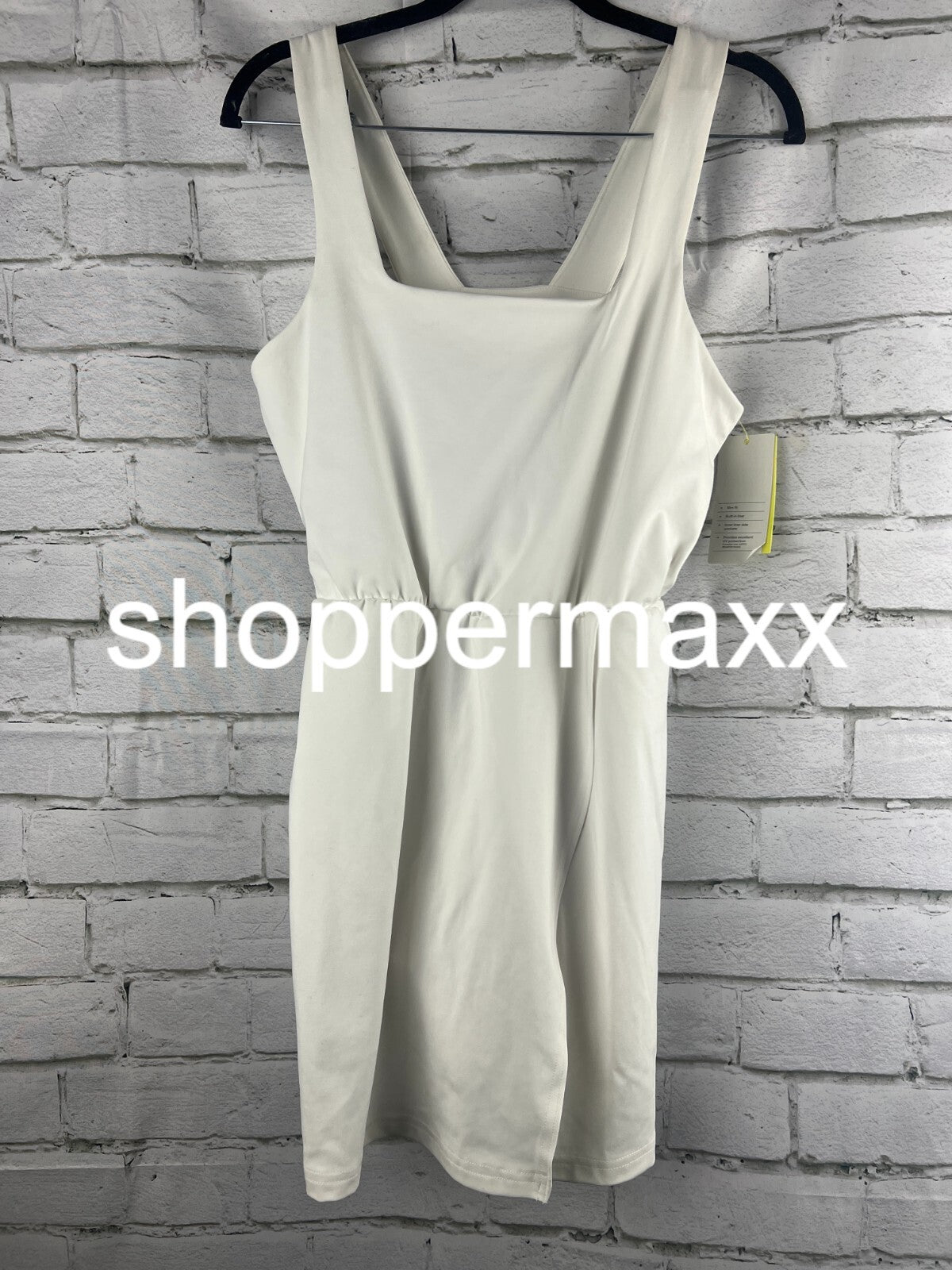 Women's Side-Slit Active Dress side pocket built in brief All in Motion White L
