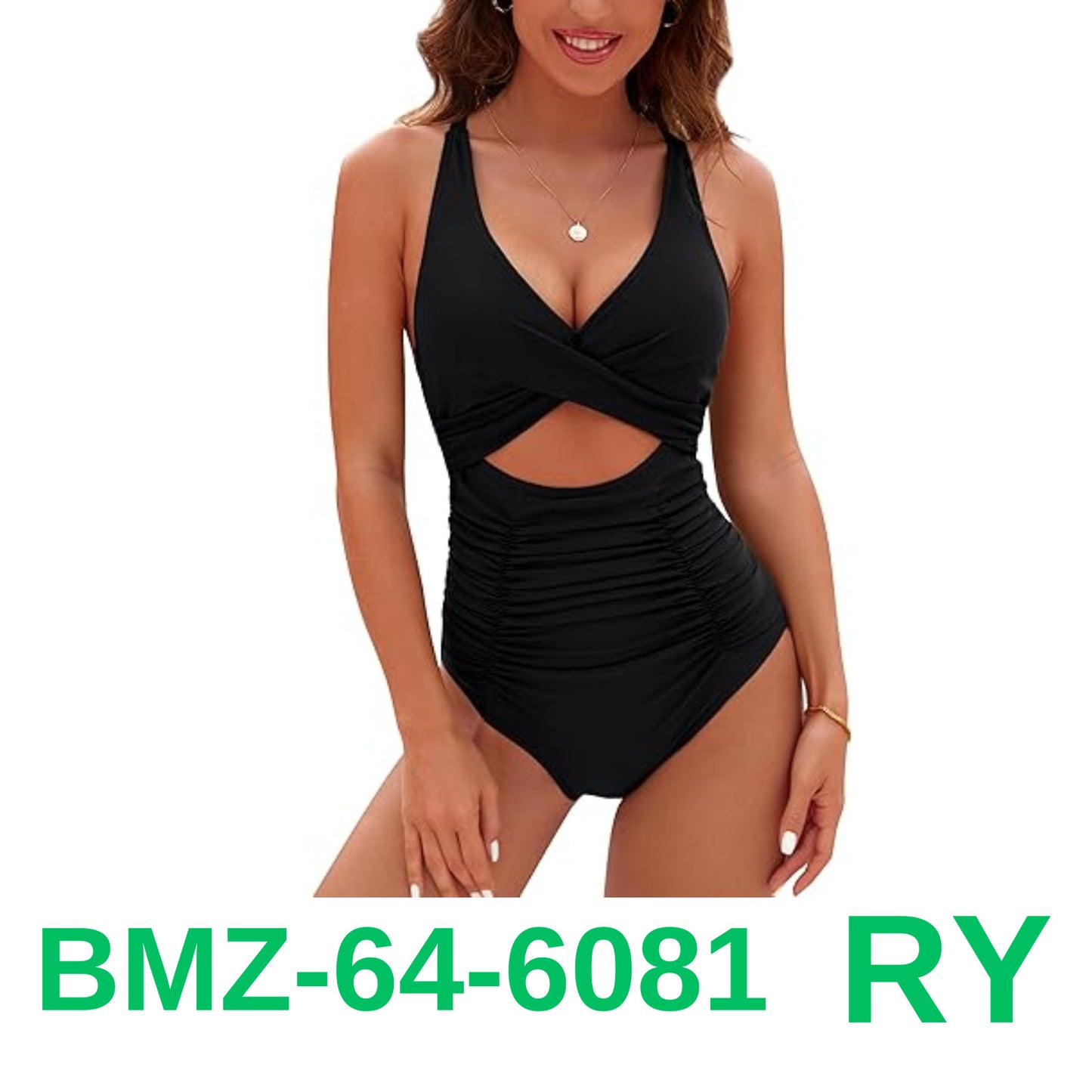Blooming Jelly Womens One Piece Swimsuits Push Up Tummy Control Bathing~ L