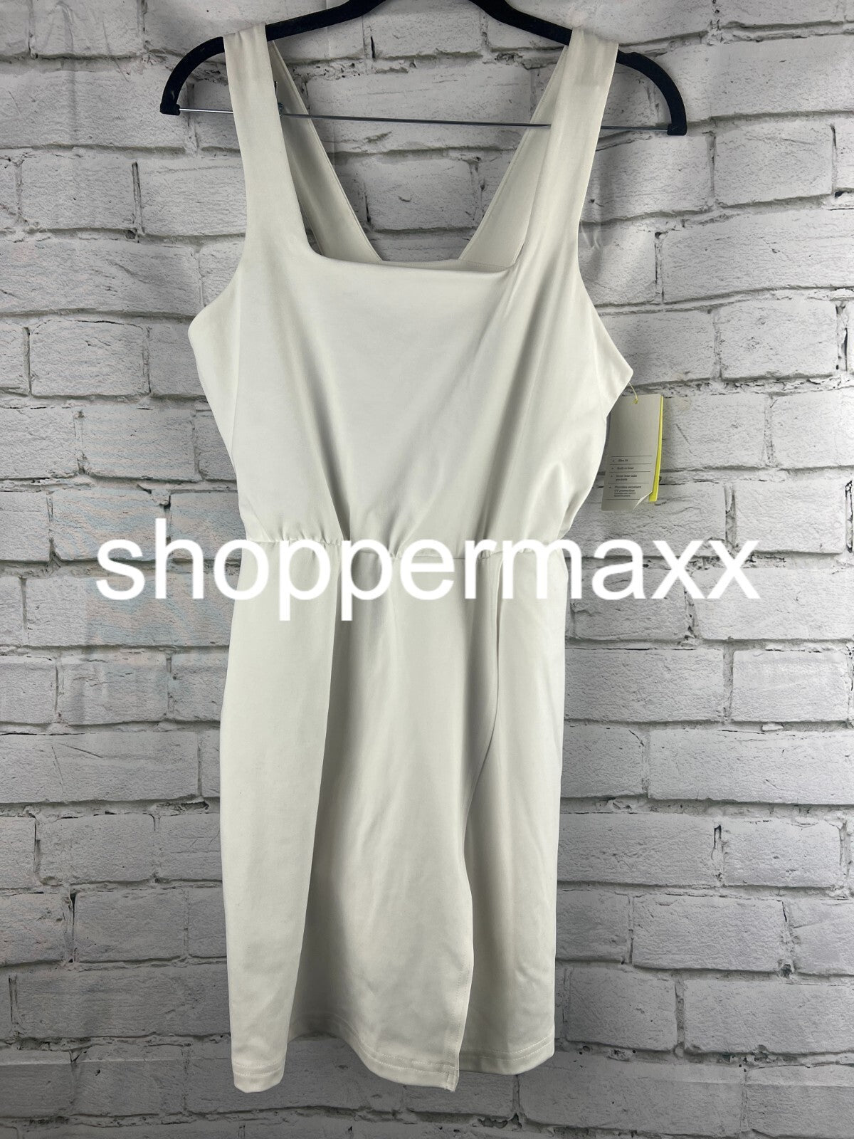 Women's Side-Slit Active Dress side pocket built in brief All in Motion White L