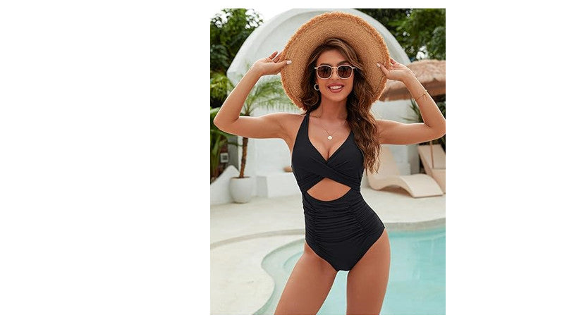 Blooming Jelly Womens One Piece Swimsuits Push Up Tummy Control Bathing~ L