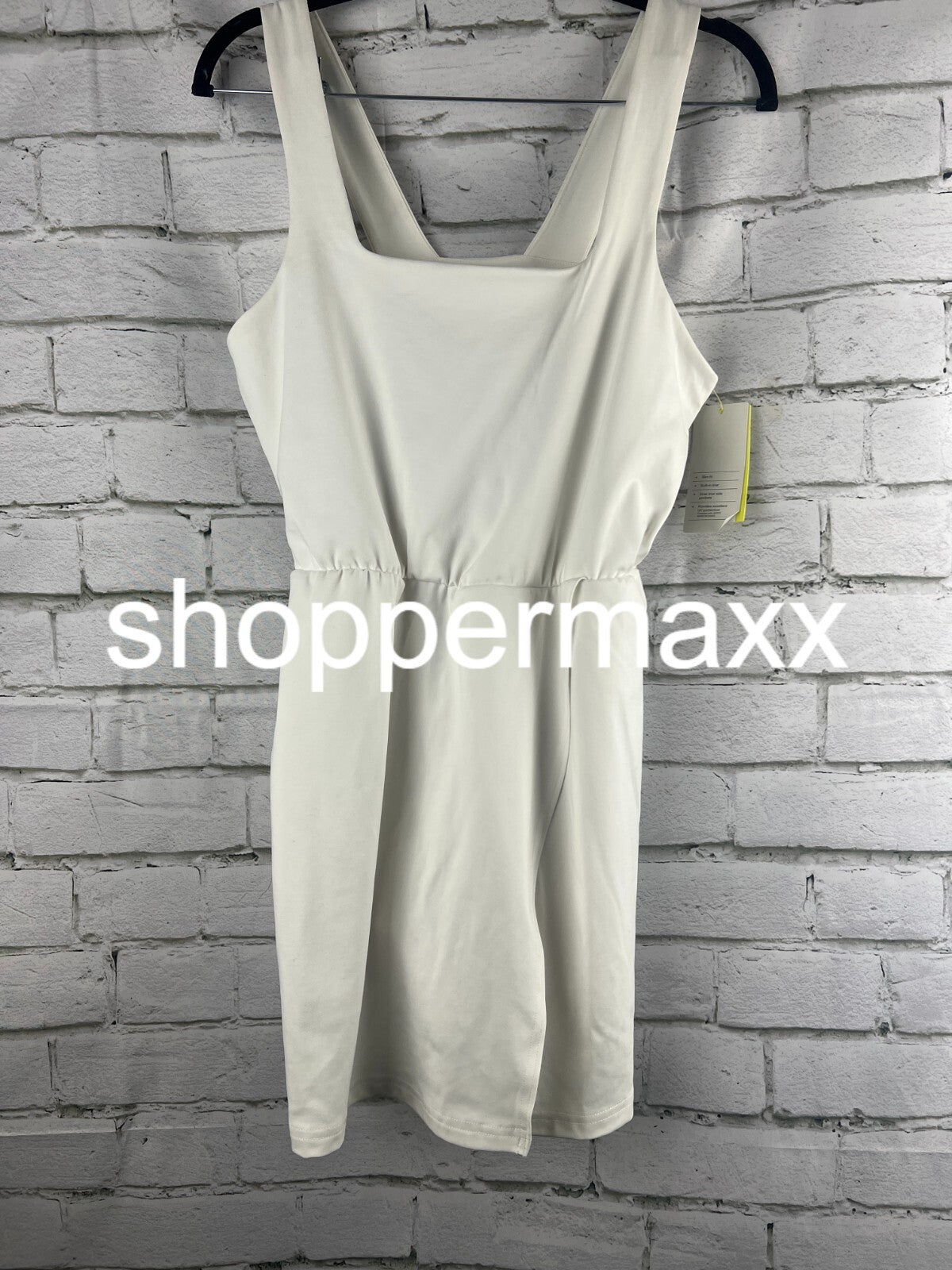 Women's Side-Slit Active Dress side pocket built in brief All in Motion White L