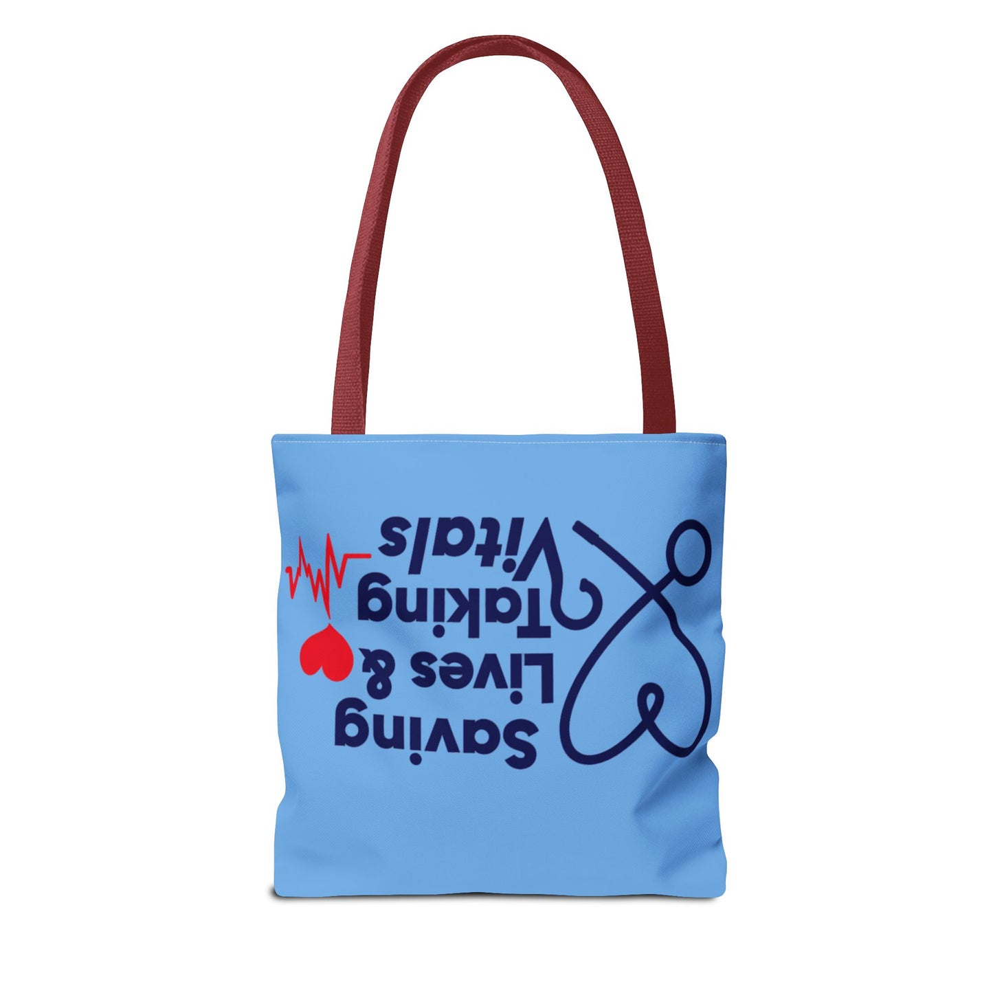 Tote — "Saving Lives & Taking Vitals" Medical Nurse Stethoscope Tote Bag