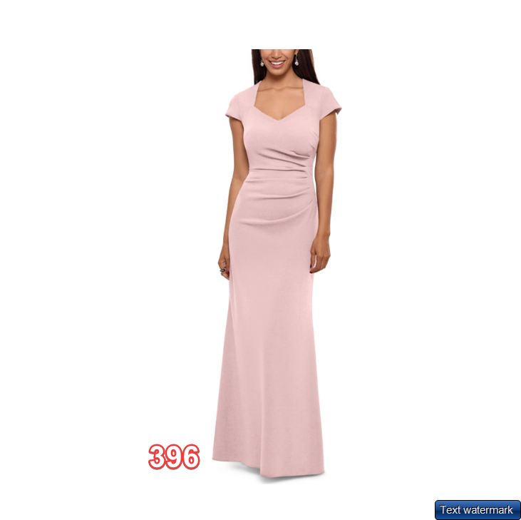 XSCAPE Ruffled Cutout-Back Gown XSCAPE Women's Elegant Dress Rose 8