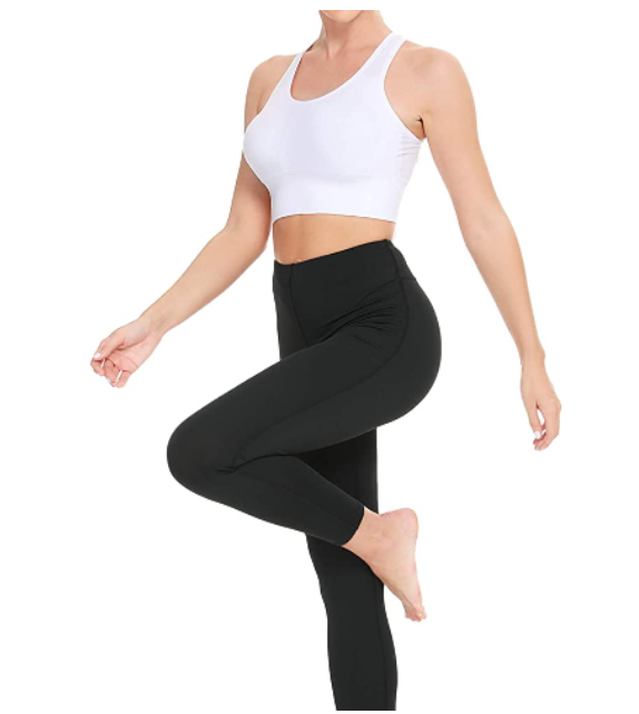 SWOMOG Women Sports Bra Cross Back Yoga Bra Medium Support Workout Bra Padded