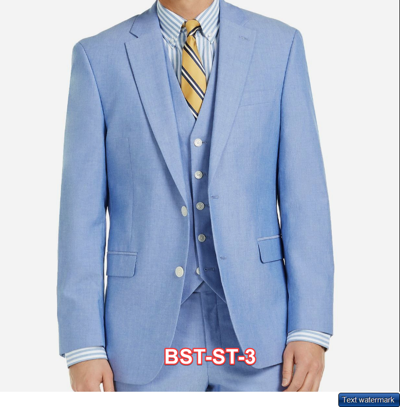 TOMMY HILFIGER Men Stretch Chambray Suit Separate Blazer Jacket 41R/36R/40L