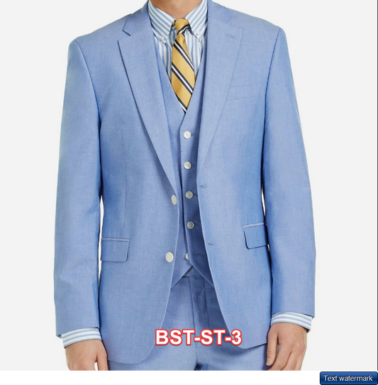 TOMMY HILFIGER Men Stretch Chambray Suit Separate Blazer Jacket 41R/36R/40L