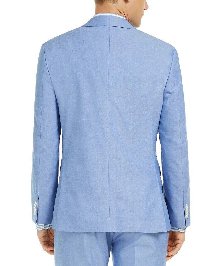 TOMMY HILFIGER Men Reg Fit Stretch Chambray Suit Separate Blazer Jacket Multi Sz