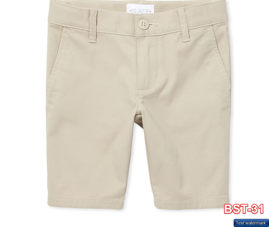 The Children's Place Girls' Chino Shorts Bisquit Single 5PLUS
