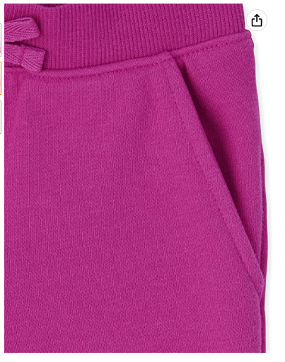 The Children's Place Girls' Active French Terry Shorts Aurora Pink Single XS (4)