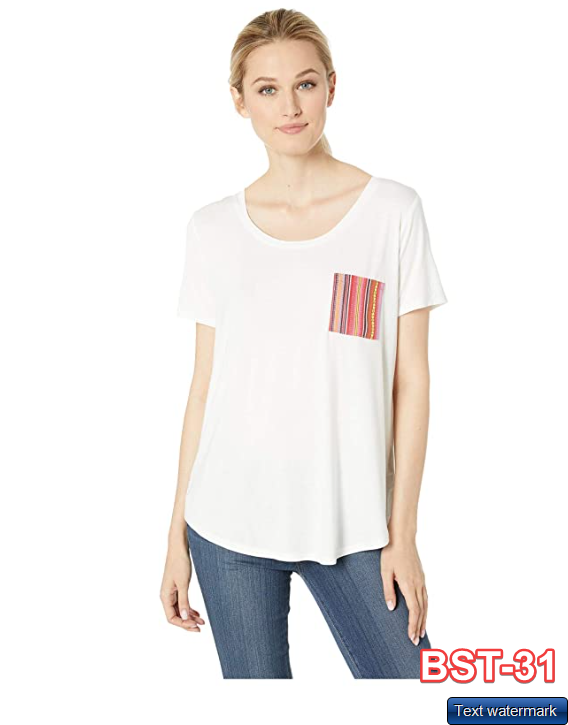 Tribal Soft Jersey Short Sleeve T-Shirt with Pocket Detail White SMALL