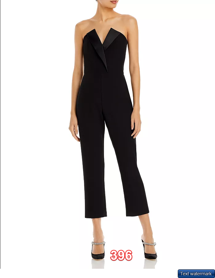 AIDAN BY AIDAN MATTOX Strapless Jumpsuit Black SIze 4