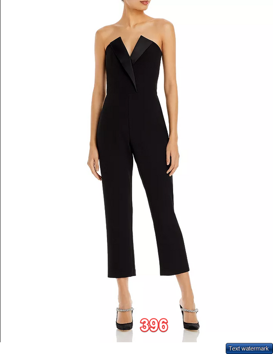 AIDAN BY AIDAN MATTOX Strapless Jumpsuit Black SIze 4
