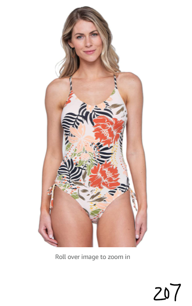 Downeast Women's Sunset Sail Swimsuit, Suntan Floral, L