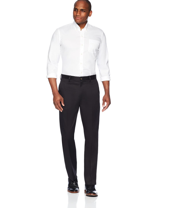 Buttoned Down Men's Relaxed Fit Flat Front Non-Iron Dress Chino Pant, 35Wx30L