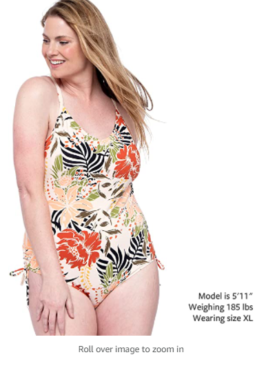 Downeast Women's Sunset Sail Swimsuit, Suntan Floral, L