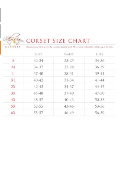 Daisy corsets Top Drawer Black Cotton Steel Boned Underbust Corset w/Zipper 6X