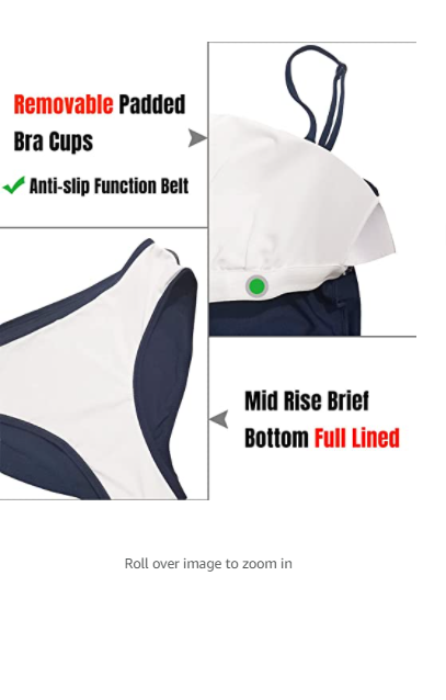BALEAF Womens Tummy Control Tankini Swimsuits Surfing Two Piece Bathing Suits 40