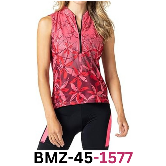 Terry Cycling Jersey Women Breakaway Mesh Sleeveless Bicycle Tank Top, 2X Size