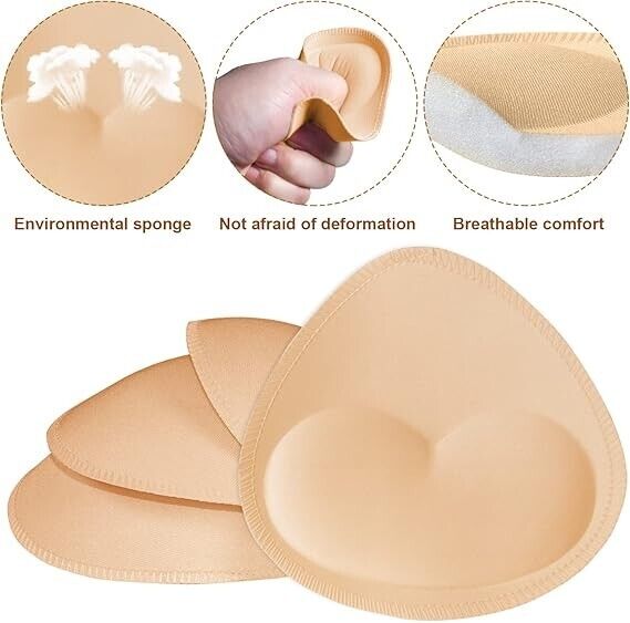 TopBine Bra Pads Inserts Women's Sports Cups Inserts Bra Replacement Inserts Bra