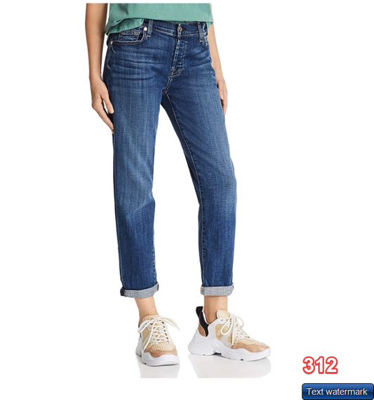 7 For All Mankind Women's Josefina Boyfriend Jean, Broken Twill Vanity Modern 30