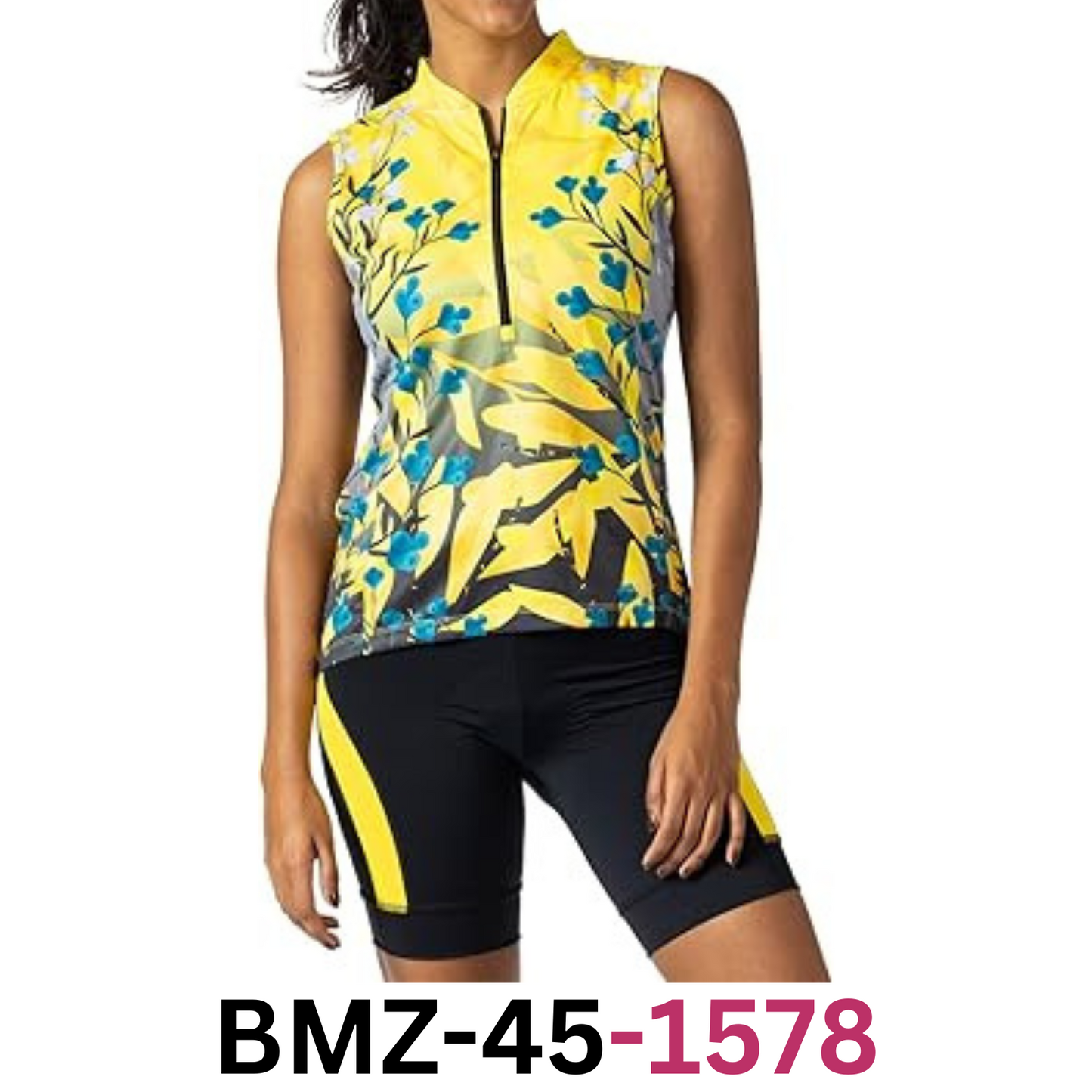 Terry Cycling Jersey Women's Breakaway Mesh Sleeveless Bicycle Tank Top, 2X