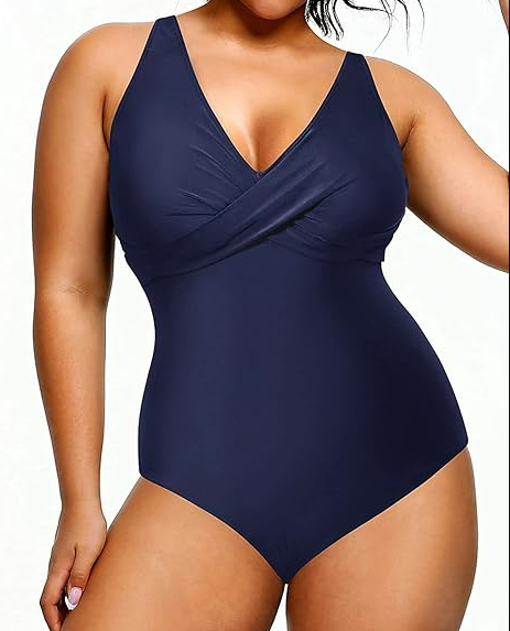 Yonique Plus Size Swimsuit One Piece Bathing Suits for Women Tummy Control Slim