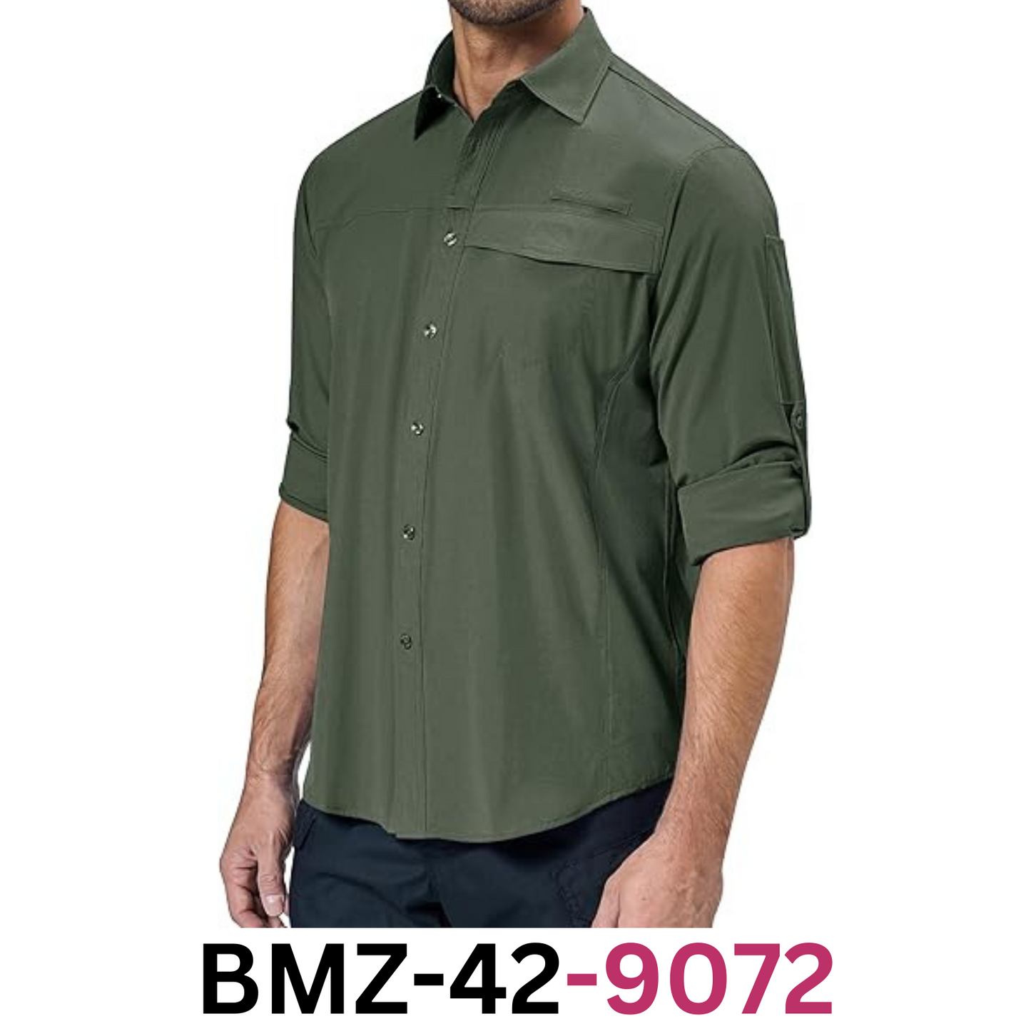 Alimens & Gentle Men's Long Sleeve Quick Dry UPF 50+ UV Sun Protection Shirts, M