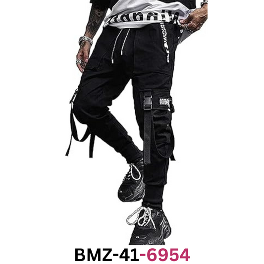 Ambcol Men Trousers Jogger Punk Cargo Baggy Techwear Streetwear Hip Hop Pants XL