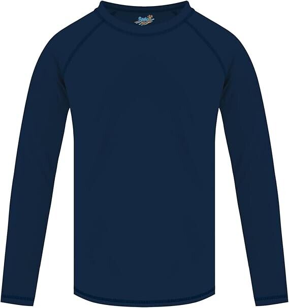 Boys Swim Shirt Rash Guard Long Sleeve Kids Toddler Rashguard Water Shirt 5-6 Yr